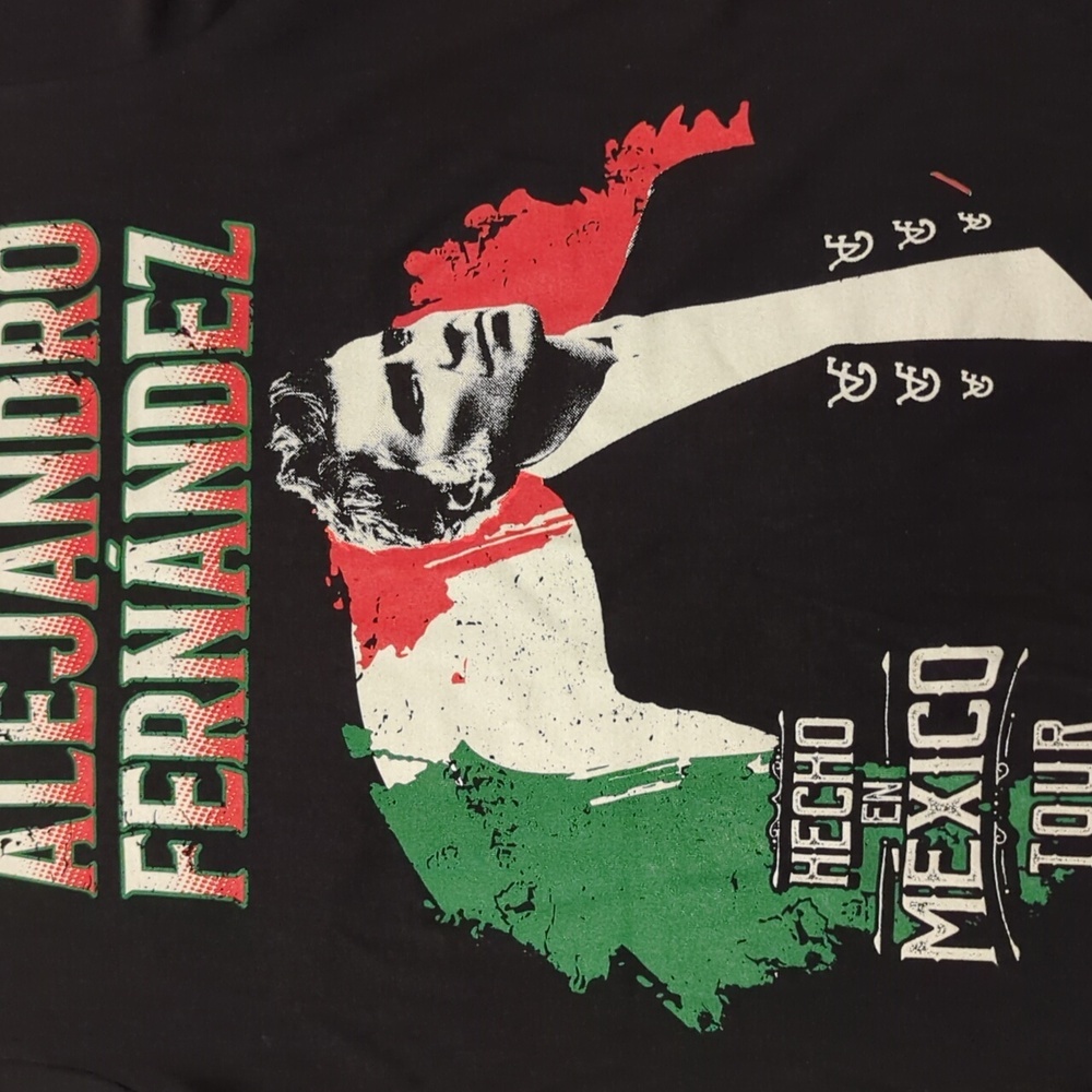 Alejandro Fernandez 2021 Hecho En Mexico Tour Shirt (rare graphics)